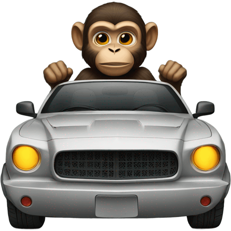 monkey driving a hellcat emoji