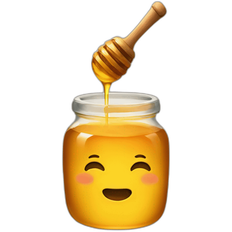 a word that comes out of a pot of honey emoji