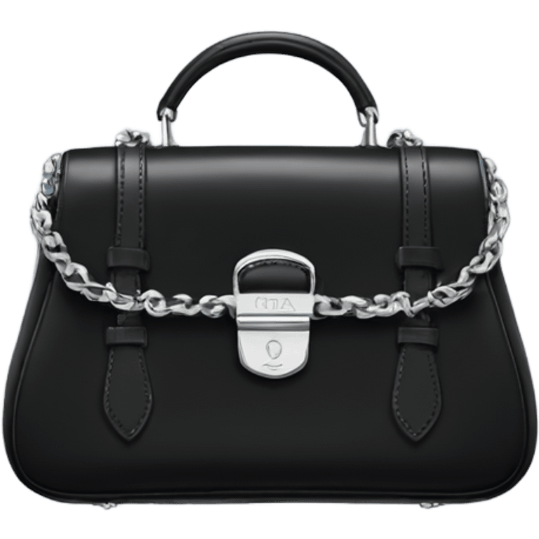 Black and silver Prada bag emoji