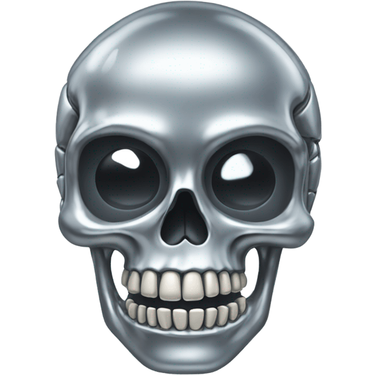 Skeleton made out of chrome  emoji