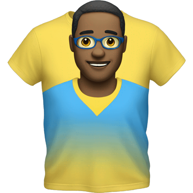 t-shirt yellow and blue shade  emoji