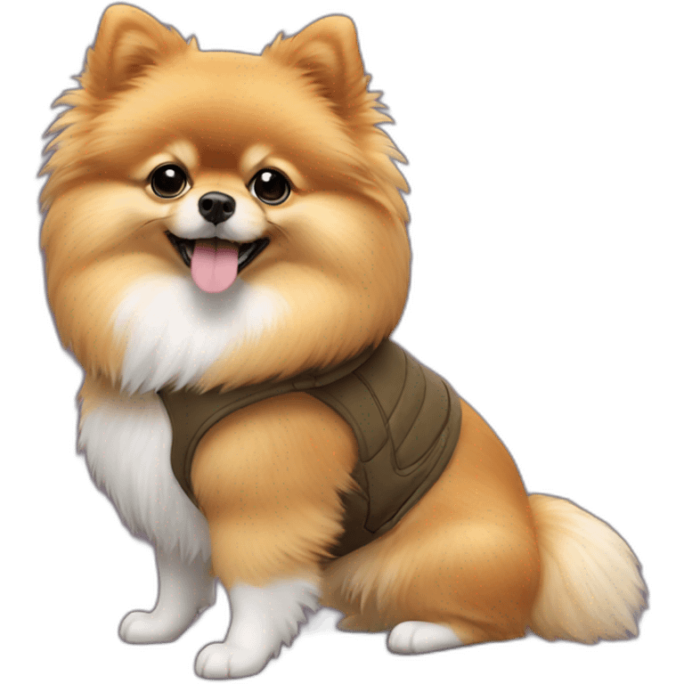 pomeranian in boots emoji