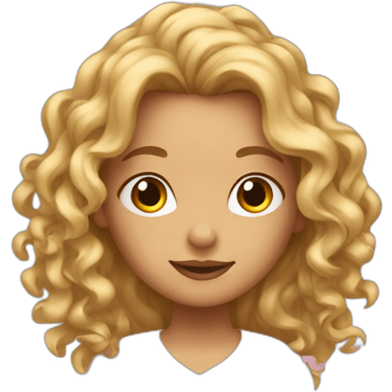 girl with long curly blond hair emoji