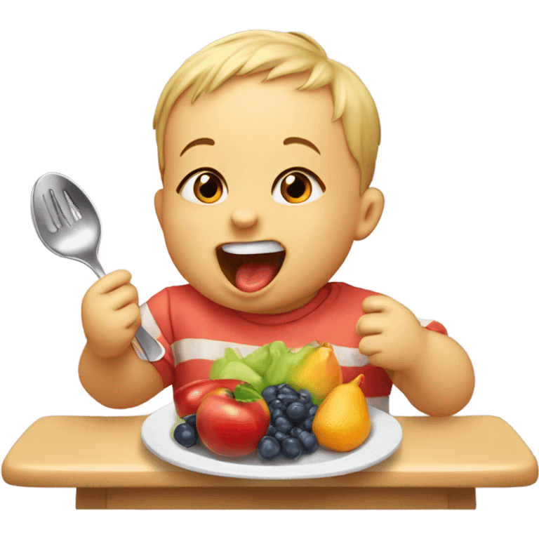 Baby eating  emoji