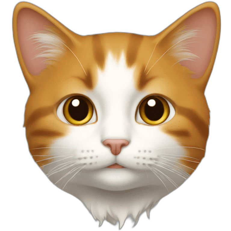 Chat roux et blanc  emoji