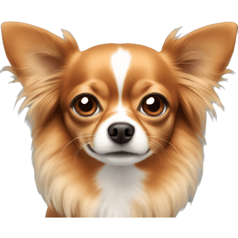 Red long haired chihuahua emoji