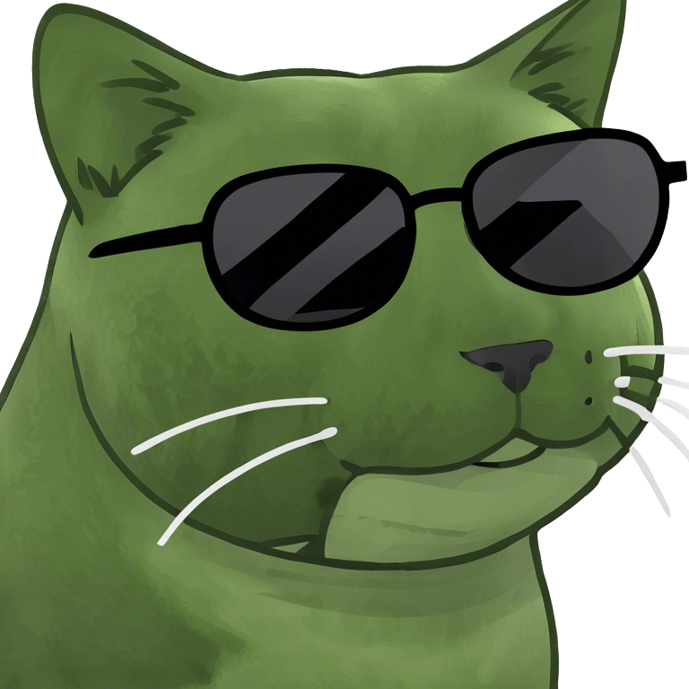 Cat with sunglasses emoji