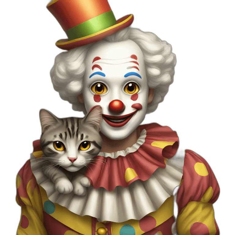 Clown with cat emoji