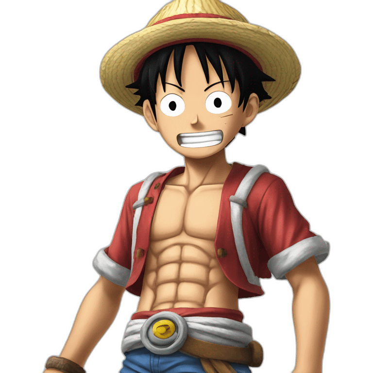 Luffy in gear 2 pose emoji