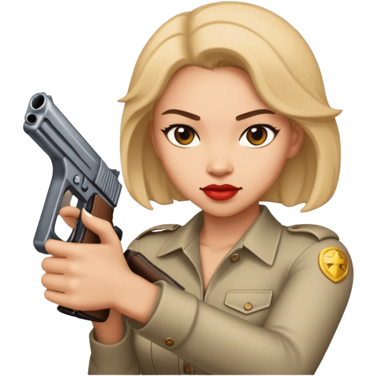 Lady with gun emoji