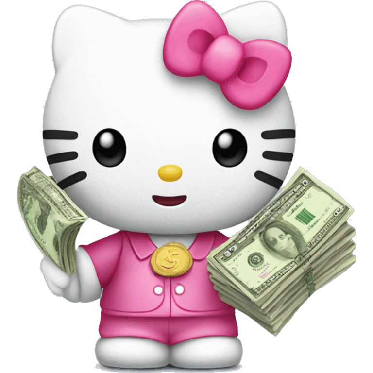 hello kitty with money  emoji