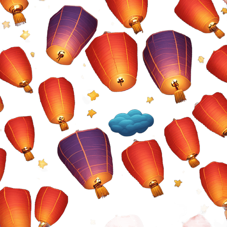 Chinese sky lanterns  emoji