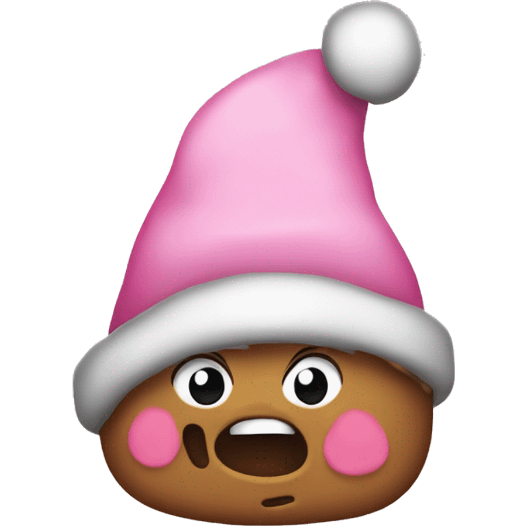 Pink Christmas stoking  emoji