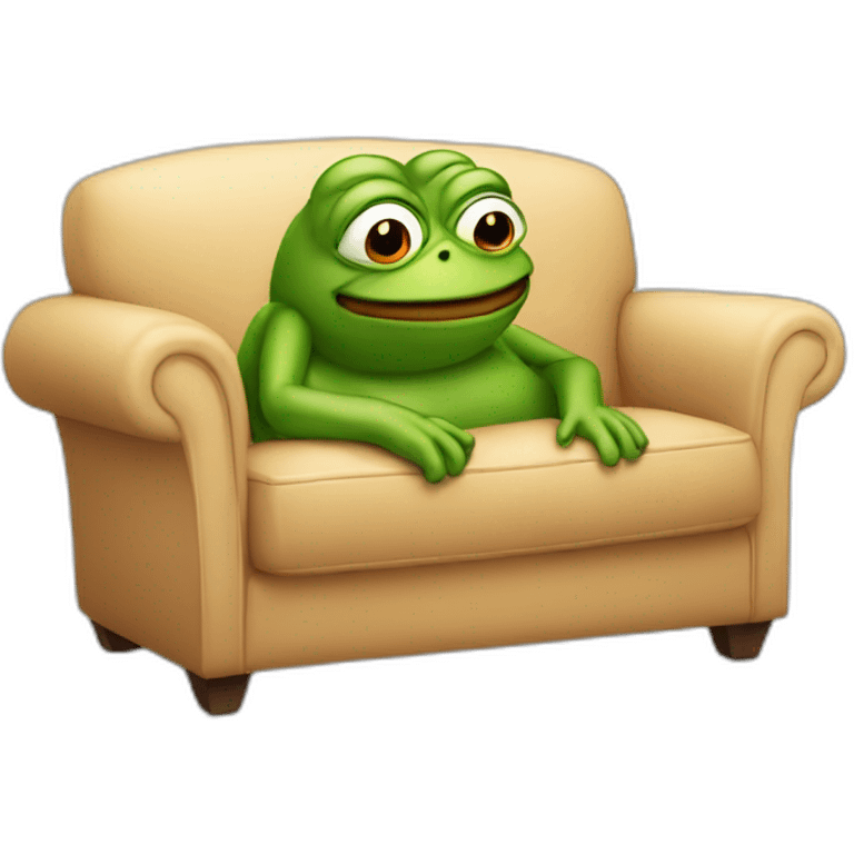 pepe lying in sofa emoji