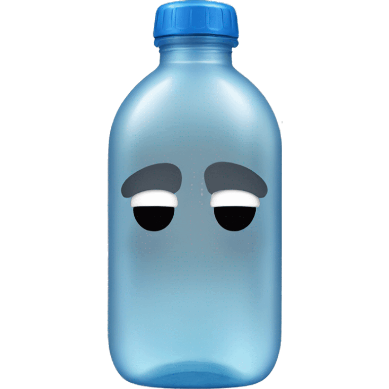 Water bottle, no faces or labels, sealed emoji