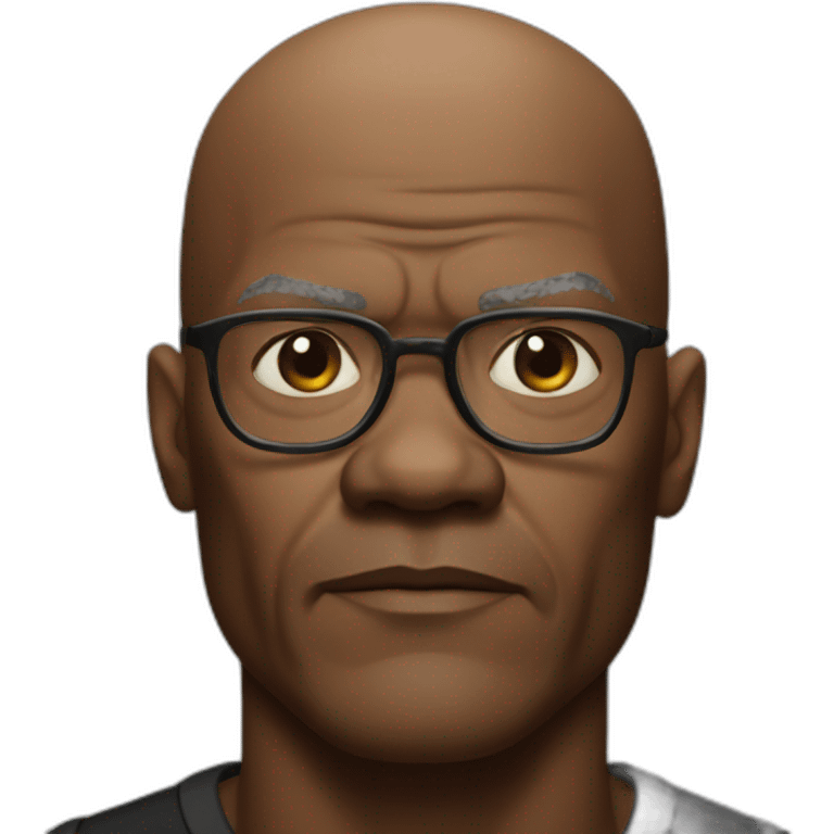 bald samuel l jackson serious emoji