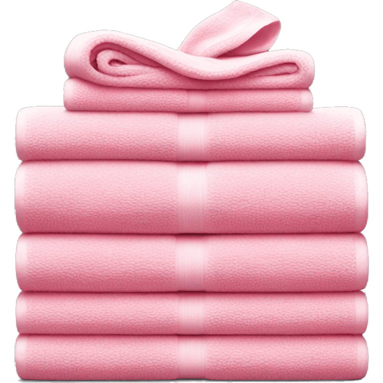 Pink stack of towels  emoji