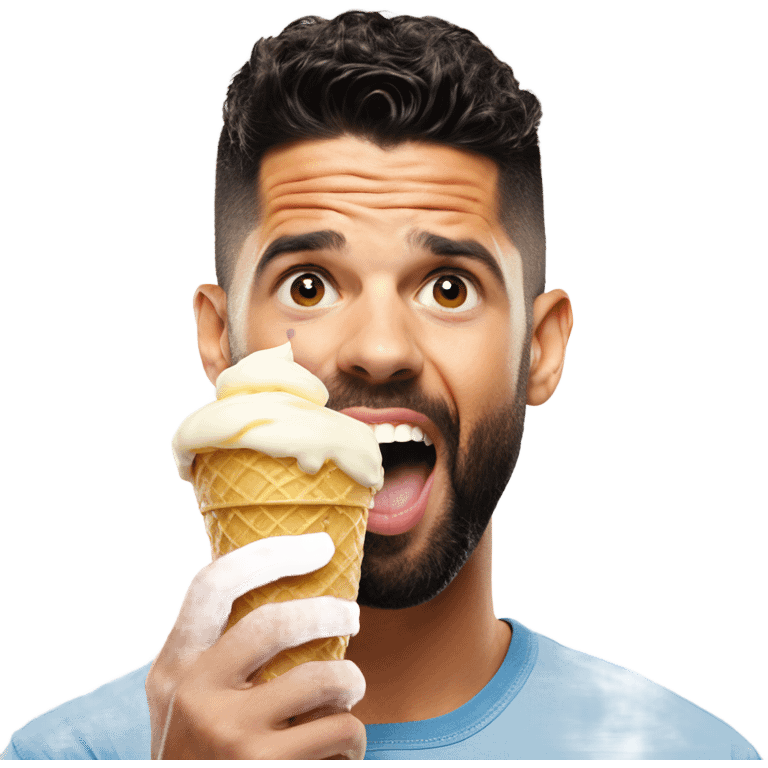 Steven Furtick licking ice cream emoji