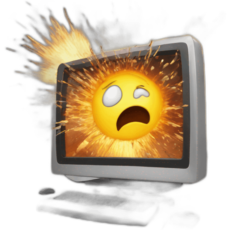 computer exploding emoji