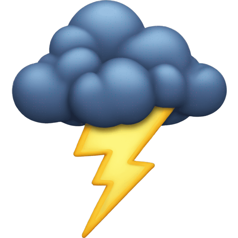 Lightning from cloud emoji