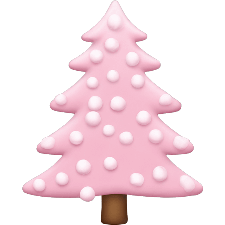 pastel pink christmas tree emoji