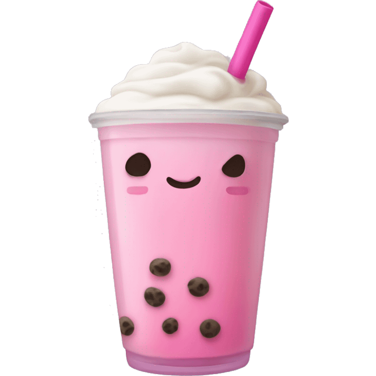 pink boba tea  emoji