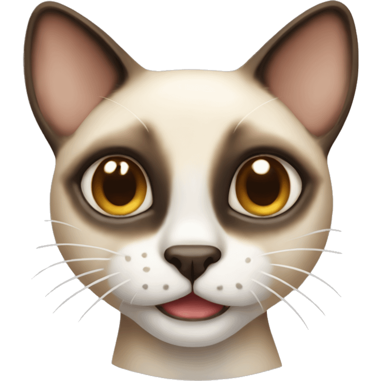 siamese cat with bottom tooth sticking out emoji