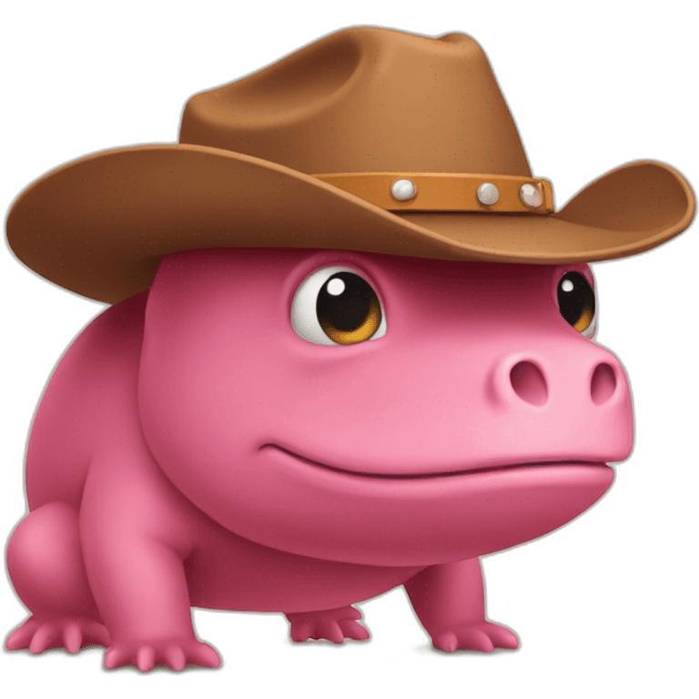 Slowpoke with cowboy hat emoji