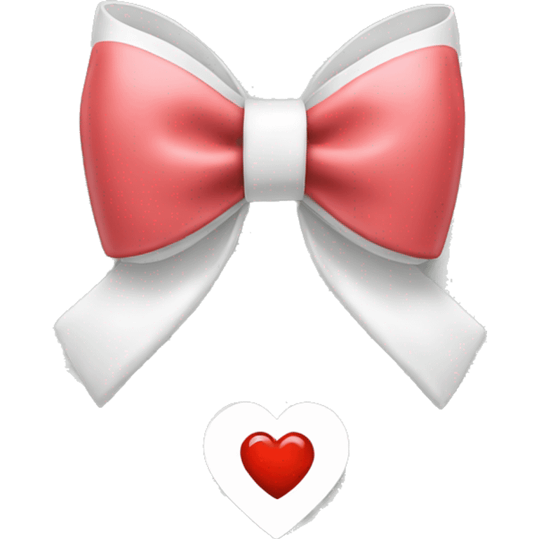 Bow with white heart  emoji