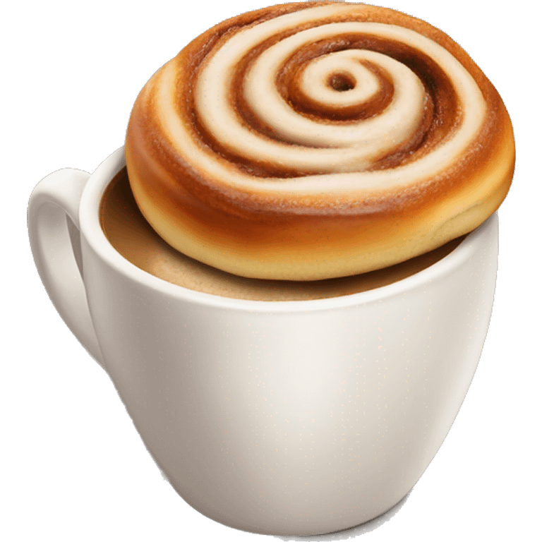 Cinnamon bun and cappuccino emoji