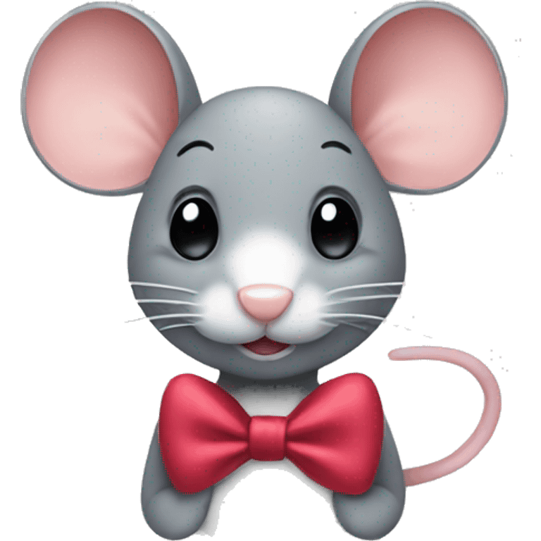 mouse with bow emoji