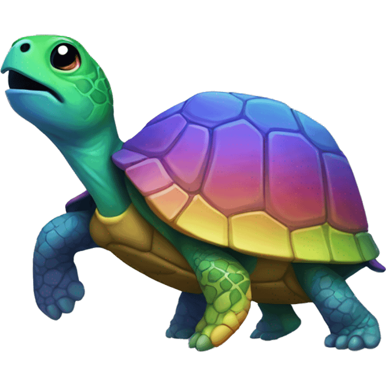 Rainbow turtle emoji