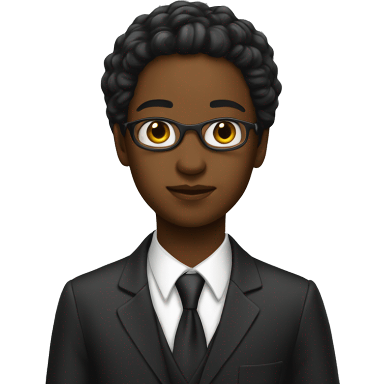 Lawyer with black girl emoji