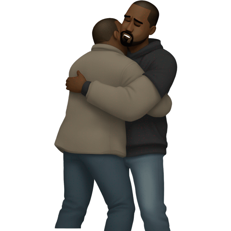 kanye west hugging kanye west emoji