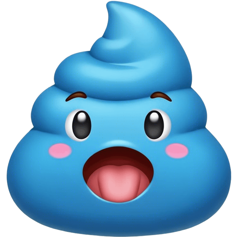 Blue poop  emoji