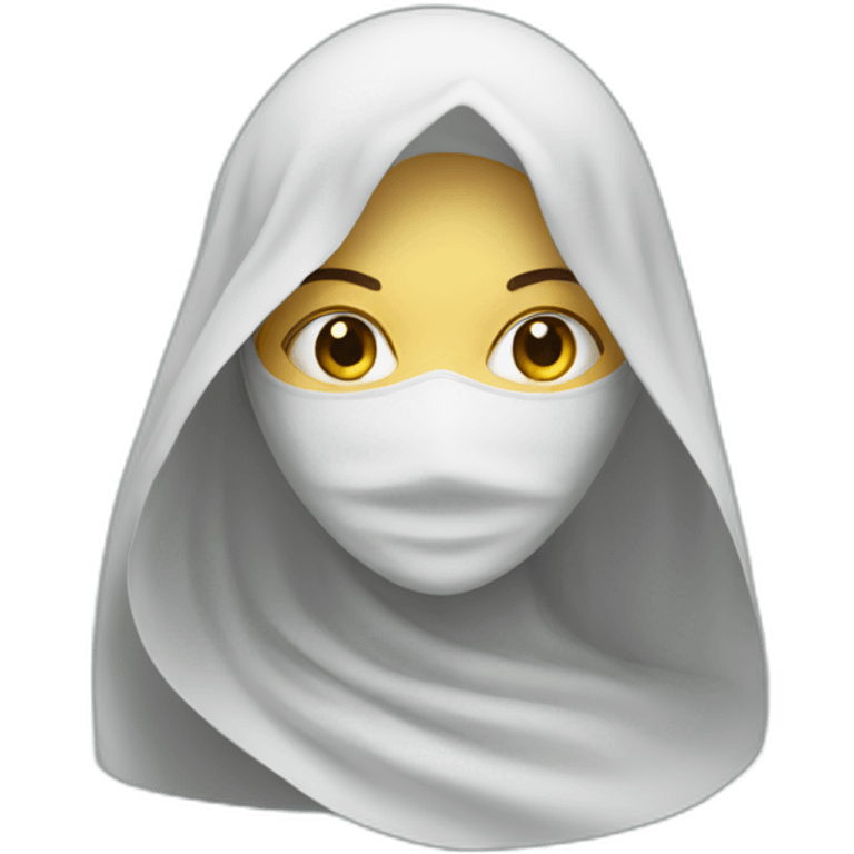 veiled woman with mask emoji