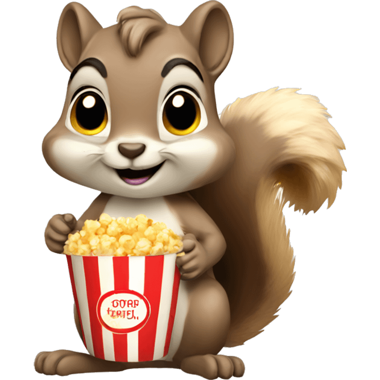 Squirrel with popcorn emoji