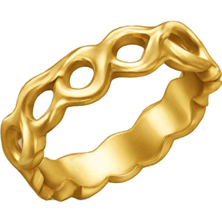 gold wavy ring emoji