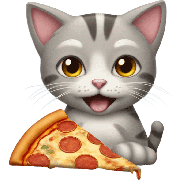 Cat eat pizza  emoji