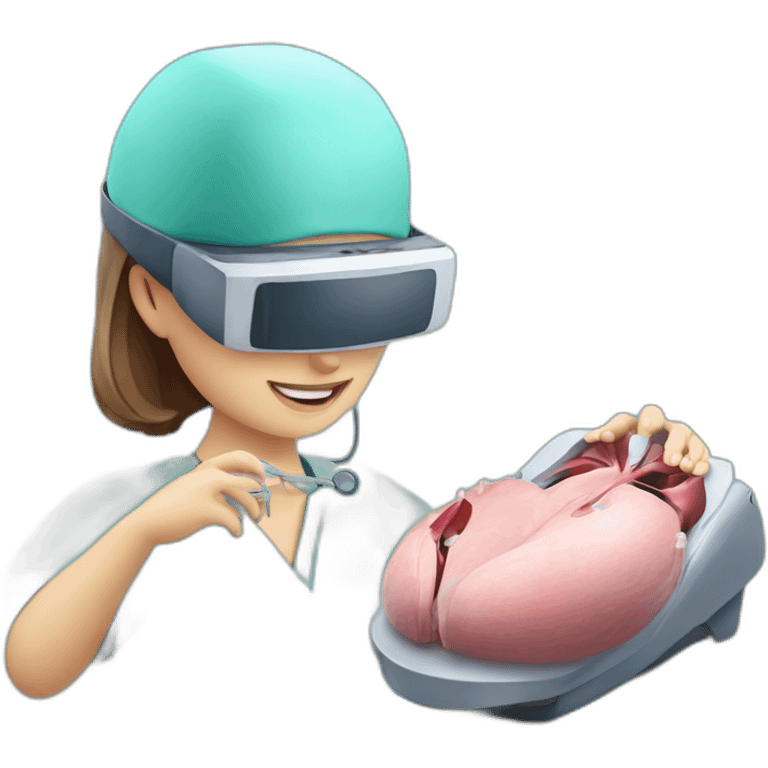 Surgeon-performing-Breast-surgery-with-virtual-reality-display emoji