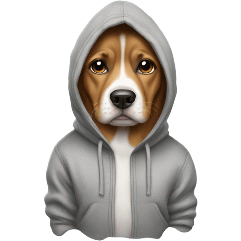 Dog wearing a hoodie  emoji