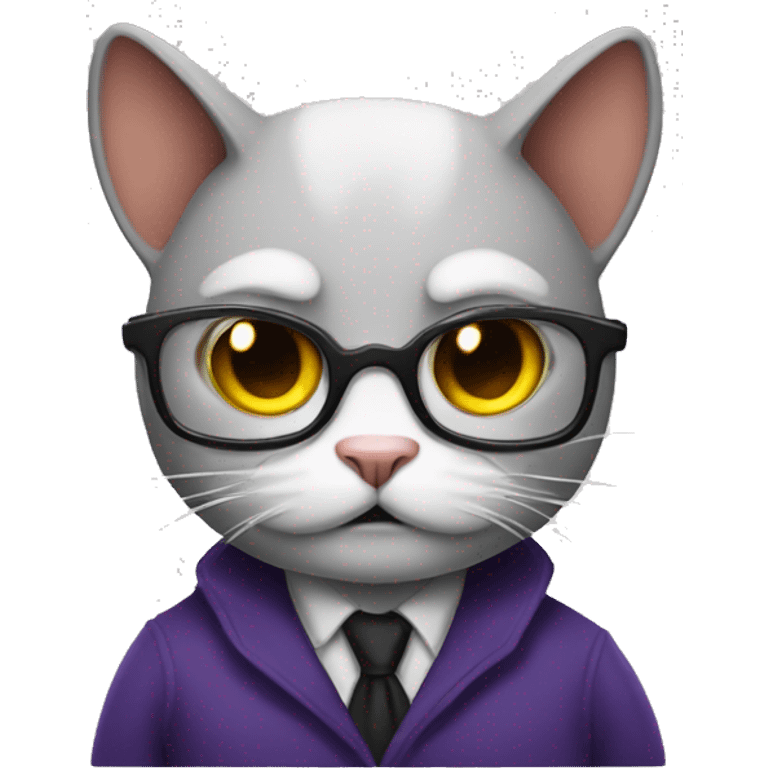 Evil cat professor emoji