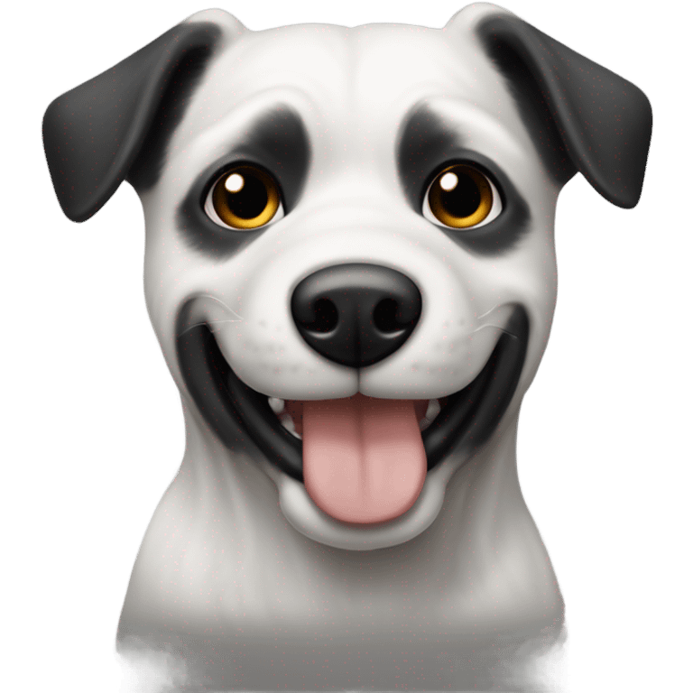 Perro maltés blanco y negro   emoji