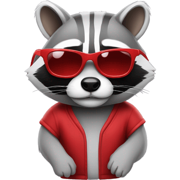 raccon with red glasses emoji