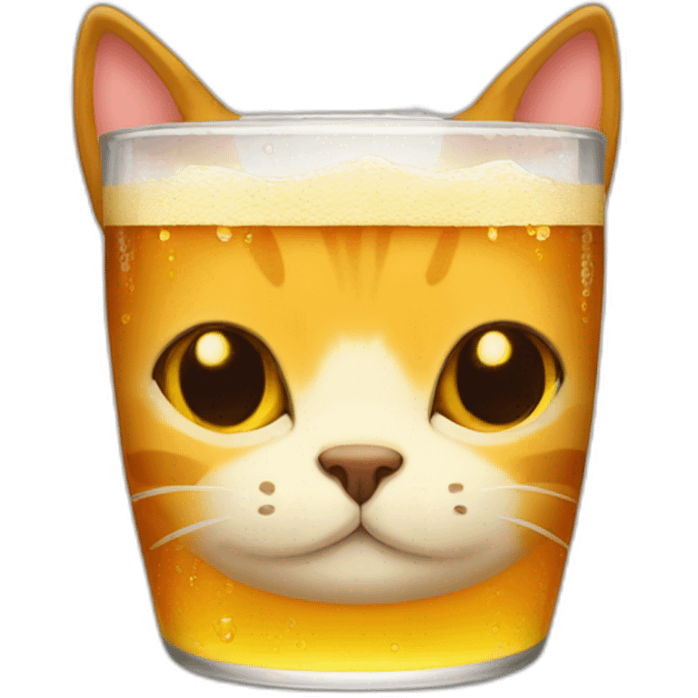 Cat drink beer emoji