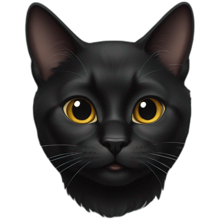 black Russian cat emoji