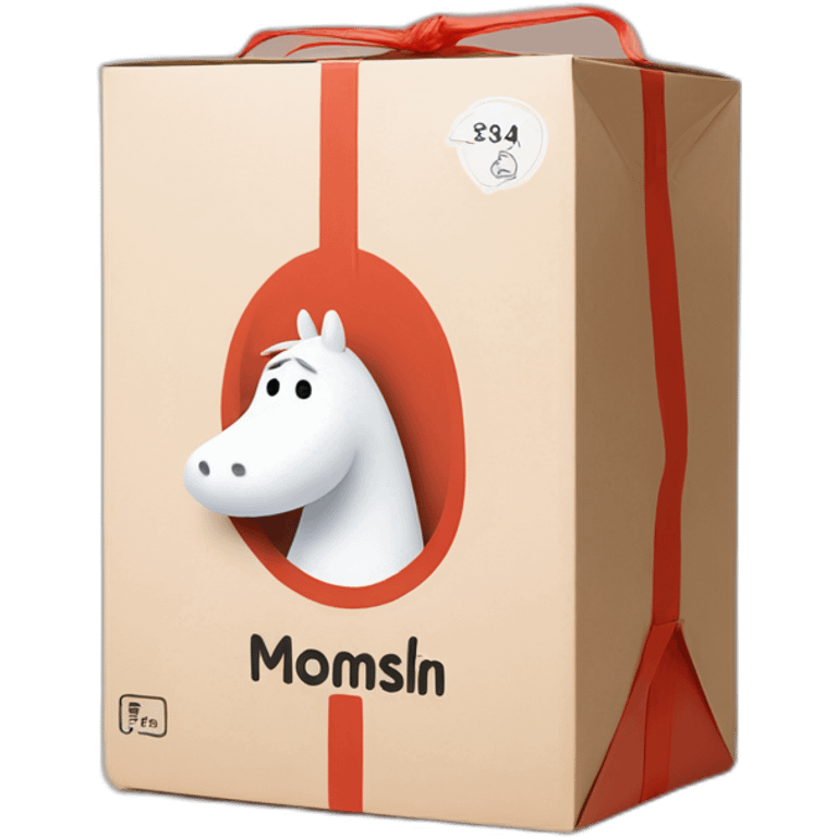 Moomin delivers a DoorDash box emoji