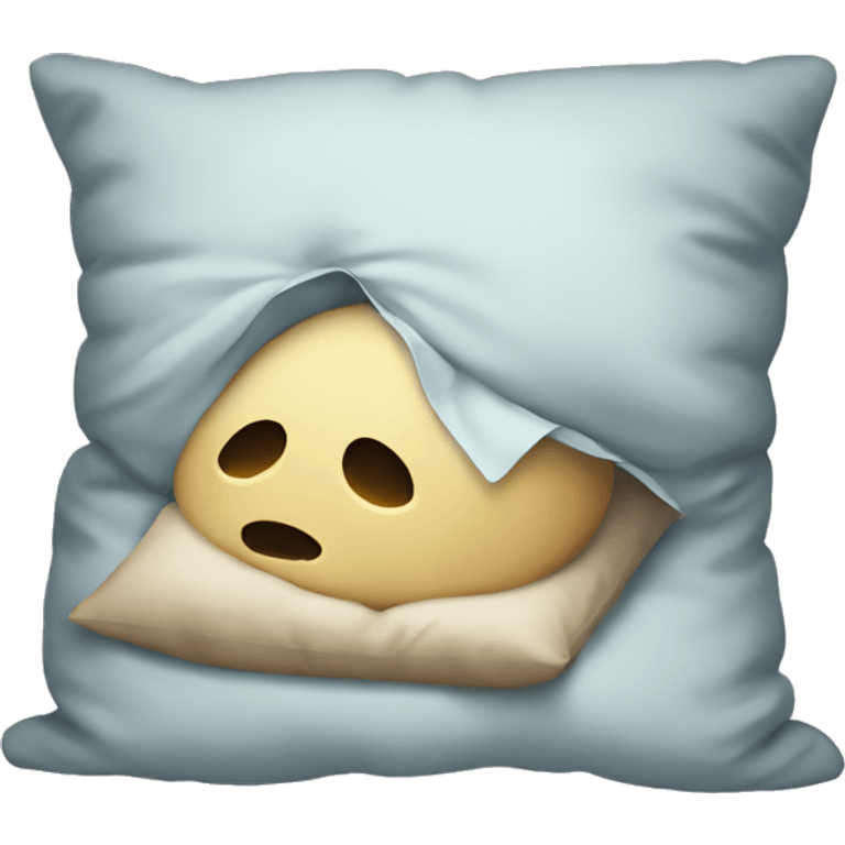 cartoon head buried in pillow emoji