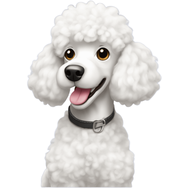 A white poodle named op emoji