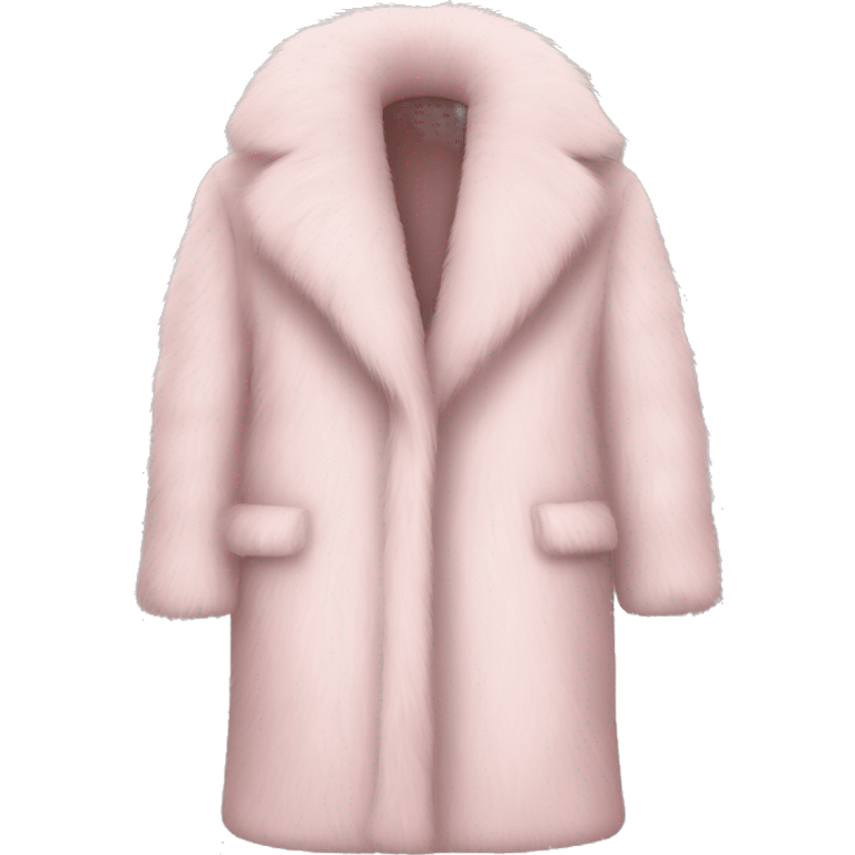 Long pale Pink fur coat emoji